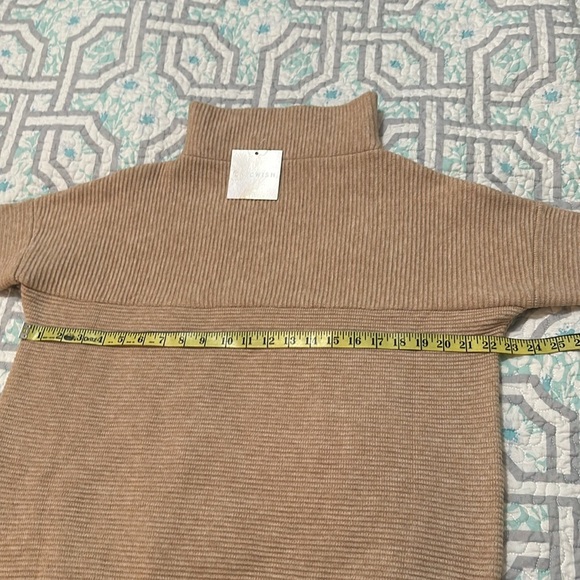 NWT CHICWISH Beige Cozy Ribbed Long Sleeve Turtleneck Knit Pullover Sweater Sz M - Picture 10 of 13